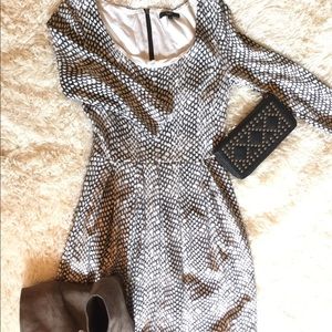 Tart Grey Fit & Flair Dress